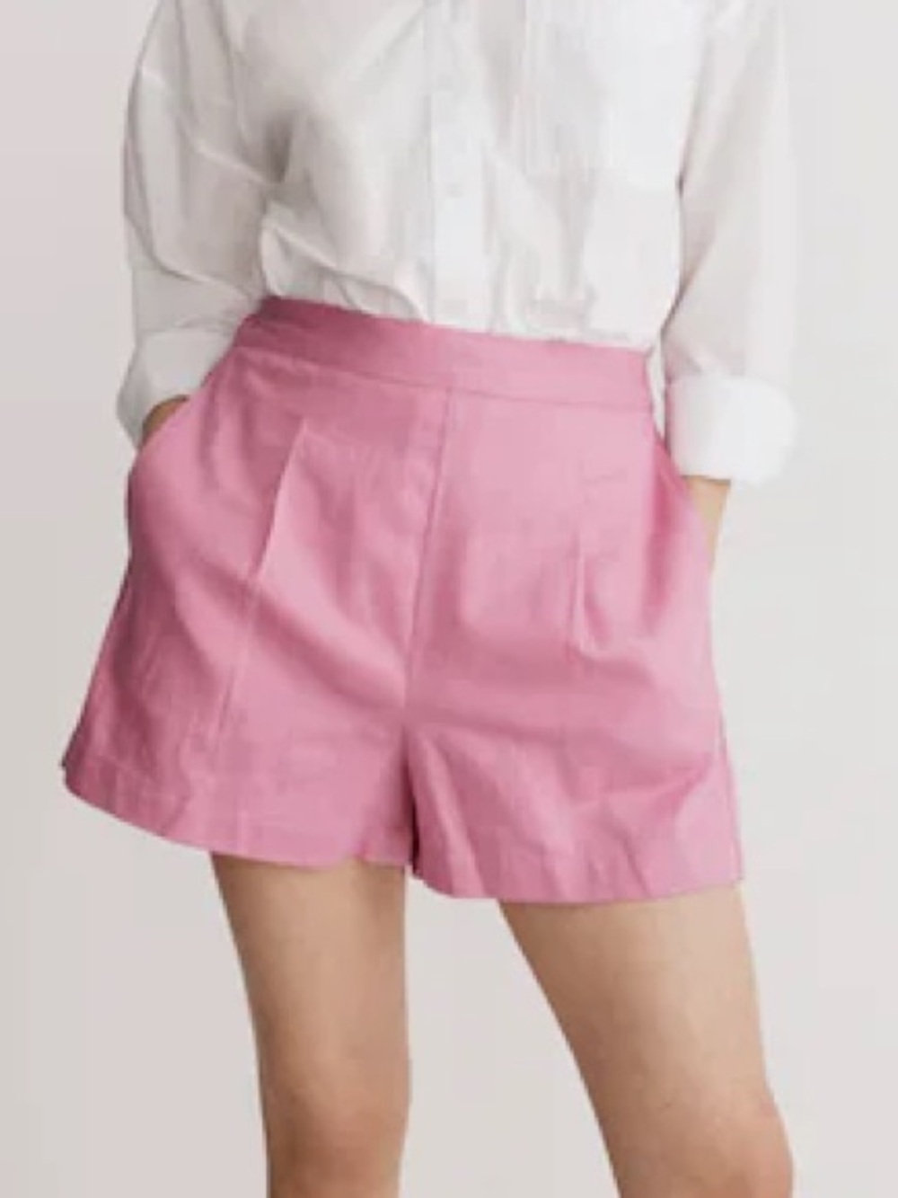 MADEWELL Clean Pull-On Shorts in Linen-Cotton SZ XL